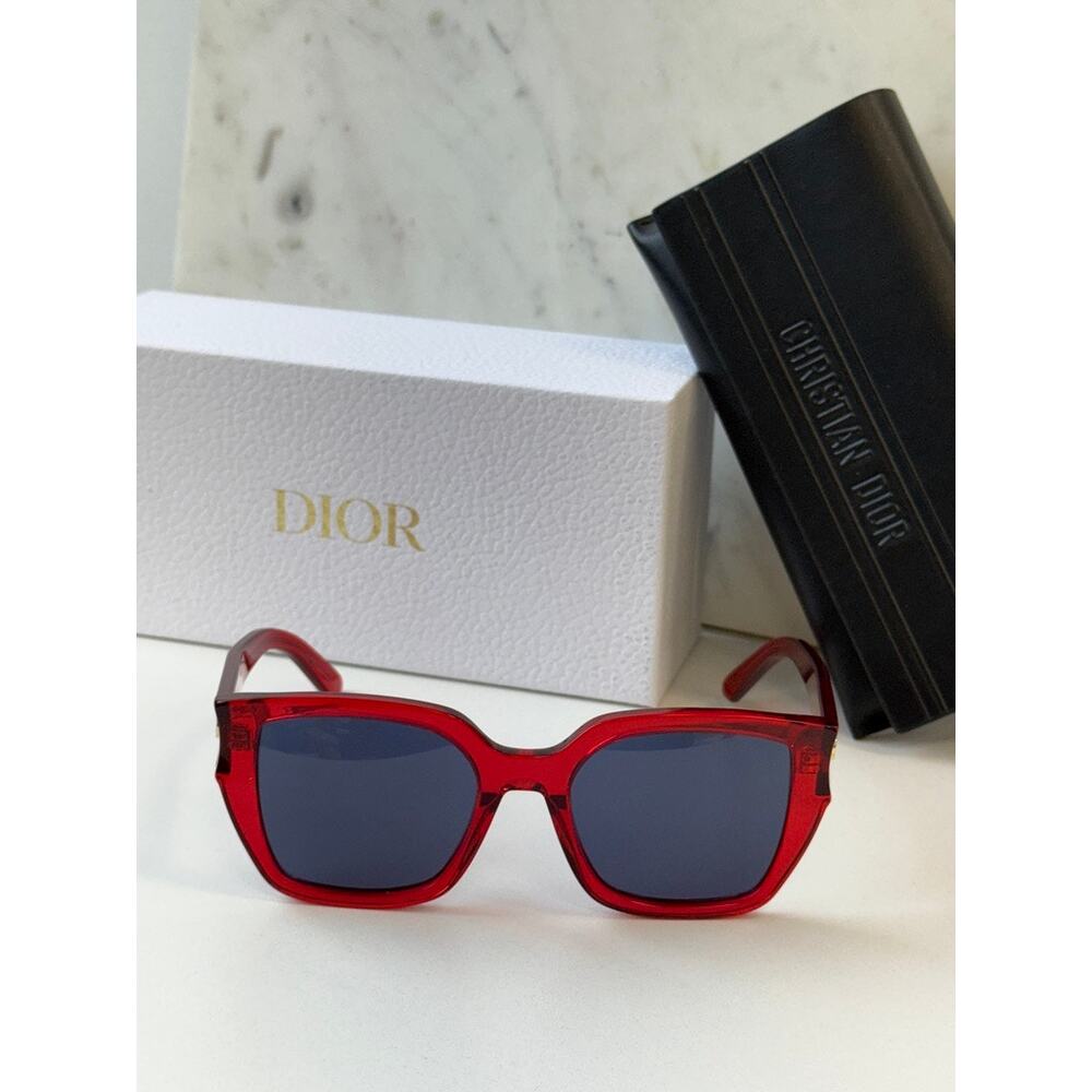 NEW Dior DiorGlow S1I Cat Eye Sunglasses in Red - Picture 4 of 6
